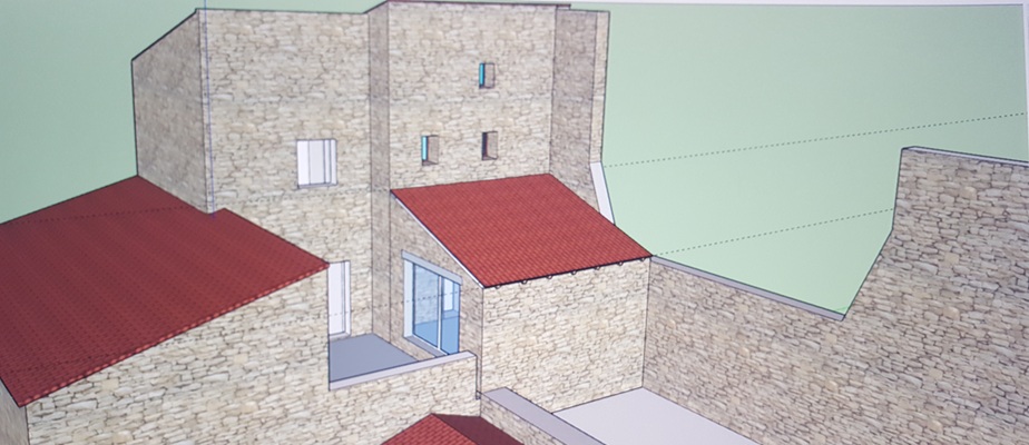 projet modification maison de village 3D